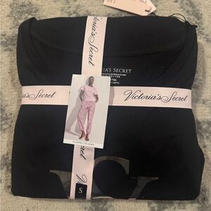 Victoria's Secret Black Flannel Pajama Set